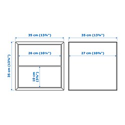 Measurement Illustration - EKET wall mounted cabinet with drawers