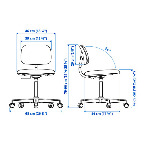 BLECKBERGET, swivel chair. 3 of 11 open dialog