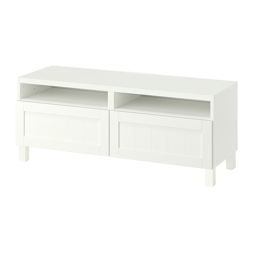 BESTÅ, TV bench with drawer runner, push-open. 1 of 6 open dialog