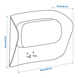 Measurement Illustration - GRÖNFJÄLL headrest