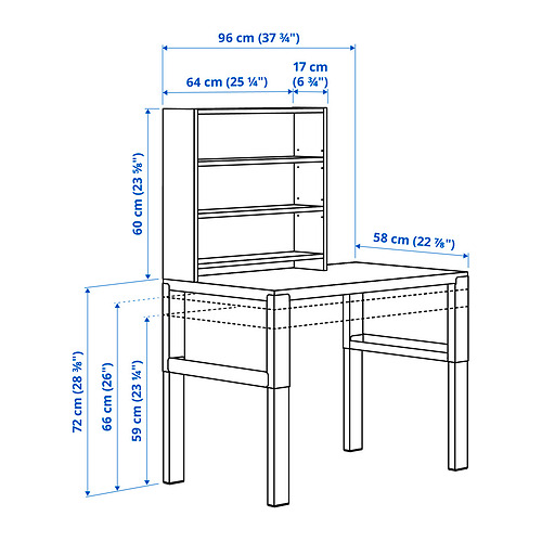 PÅHL, height adjustable desk with add-on unit. 7 of 7 open dialog