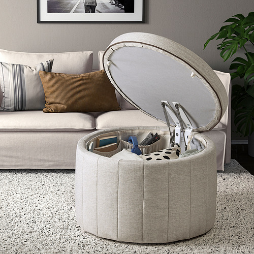 SIDSJÖ, pouffe with storage. 4 of 6 open dialog