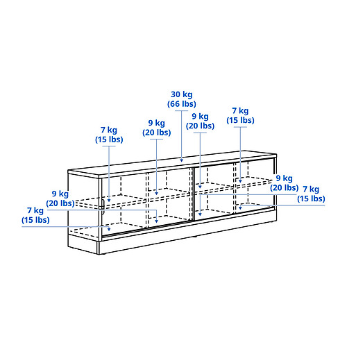 TONSTAD, TV storage combo with sliding doors. 6 of 6 open dialog