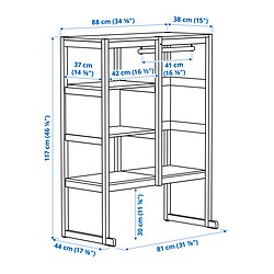 Measurement Illustration - FLISAT open storage combination
