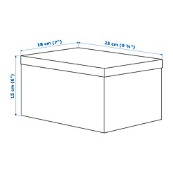Ilustración de medidas - GJÄTTA caja de almacenaje+tapa