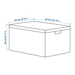 Ilustración de medidas - GJÄTTA caja de almacenaje+tapa