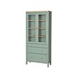 HEMNES glass-door cabinet with 3 drawers 