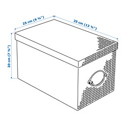 Ilustración de medidas - KVARNVIK caja de almacenaje con tapa