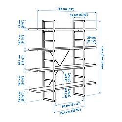 Measurement Illustration - IKEA PS 2026 shelf unit