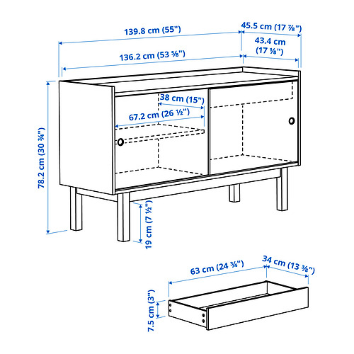 Measurement Illustration - FÖRSÄLJARE sideboard