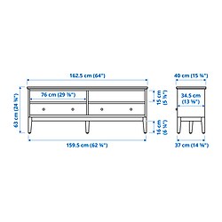 Measurement Illustration - IDANÄS TV unit