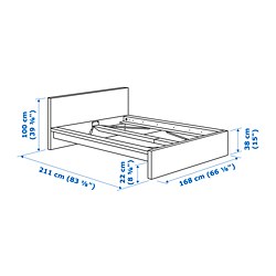 Measurement Illustration - MALM/STORKLINTA bedroom furniture, set of 2