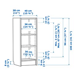 Measurement Illustration - BILLY bookcase