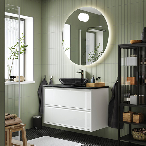 ÄNGSJÖN / OXMYREN, Mueble lavamanos con gavetas y llave BROGRUND,. 2 de 7 abrir diálogo
