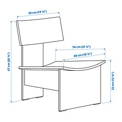 Measurement Illustration - IKEA PS 2026 chair