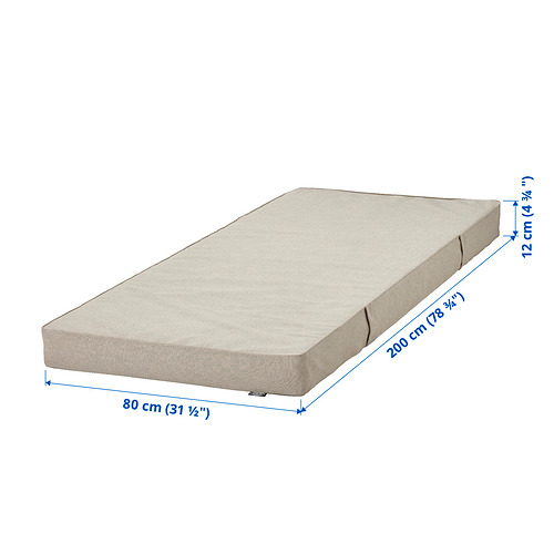 Colchones VANNAREID: beige, espuma y muelles ensacados, rectangulares, de soporte firme.