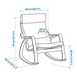 Measurement Illustration - POÄNG rocking chair