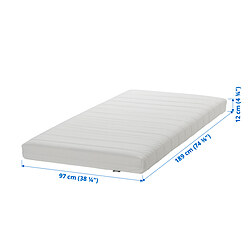 Ilustración de medidas - ÅSVANG Mattress de espuma
