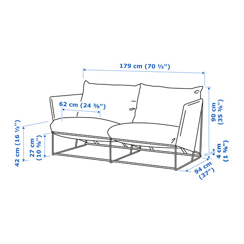HAVSTEN / LÅGASKÄR, 4-seat conversation set, outdoor. 4 of 6 open dialog