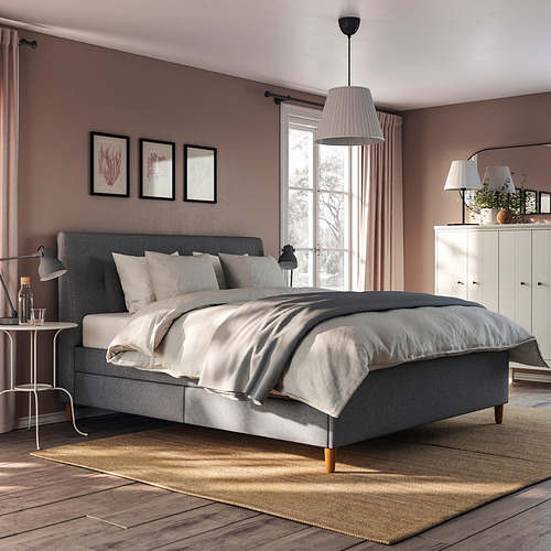 IDANÄS, cama King tapizado. 3 de 11 abrir diálogo