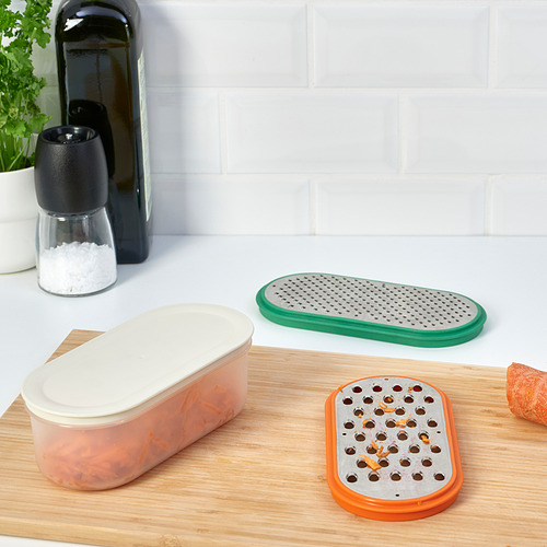 UPPFYLLD, grater with container, set of 4. 5 of 6 open dialog