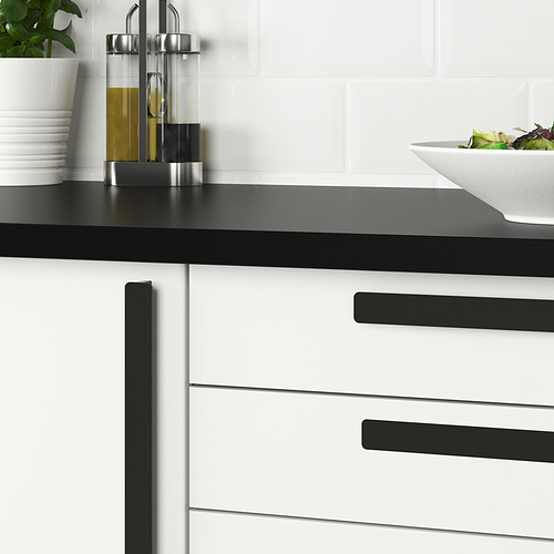 Tiradores de cocina modernos en blanco y negro, con un diseño elegante para un fácil agarre. Adecuado para puertas de 16-21 mm de grosor.