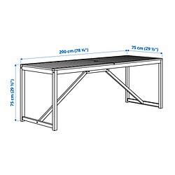 Measurement Illustration - NÄMMARÖ table+6 armchairs, outdoor