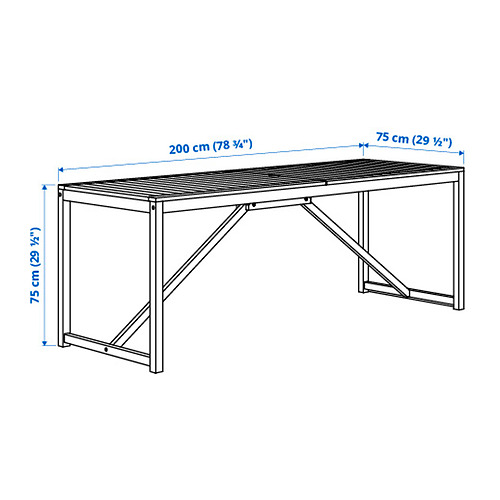 NÄMMARÖ, mesa con 6 sillas reclinables, exterior. 3 de 4 abrir diálogo