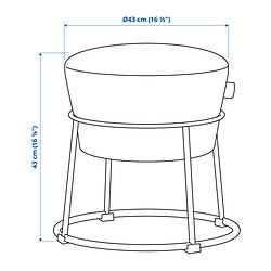 Measurement Illustration - EMMISLÖV pouffe