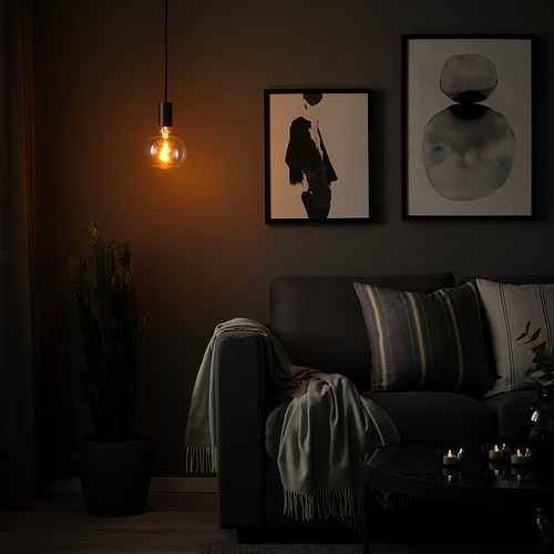 SUNNEBY / MOLNART, pendant lamp with LED bulb E26 260 lm 1800K. 3 of 3 open dialog