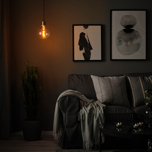 JÄLLBY / MOLNART, pendant lamp with LED bulb E26 260 lm 1800K. 3 of 3 open dialog