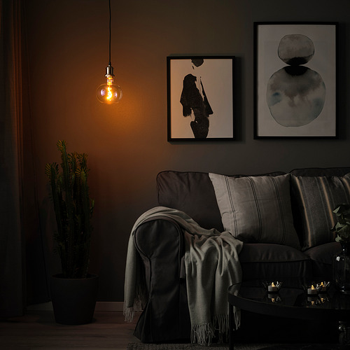 JÄLLBY / MOLNART, pendant lamp with LED bulb E26 260 lm 1800K. 3 of 3 open dialog