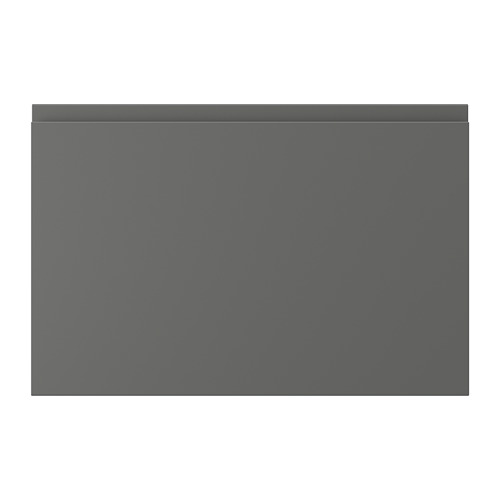 VOXTORP, dark grey kitchen cabinet, rectangular, sleek minimalist design with flat panel.