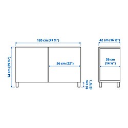 Ilustración de medidas - BESTÅ mueble sala