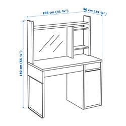 Measurement Illustration - MICKE desk