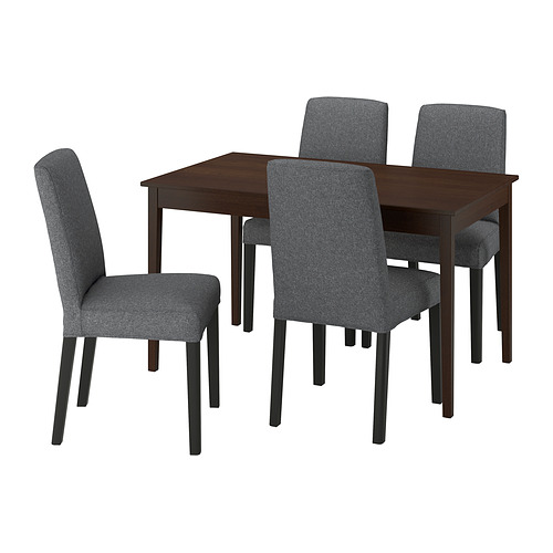 NÄSINGE / BERGMUND, extendable table and 4 chairs. 1 of 8 open dialog