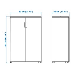 Measurement Illustration - GALANT cabinet with doors