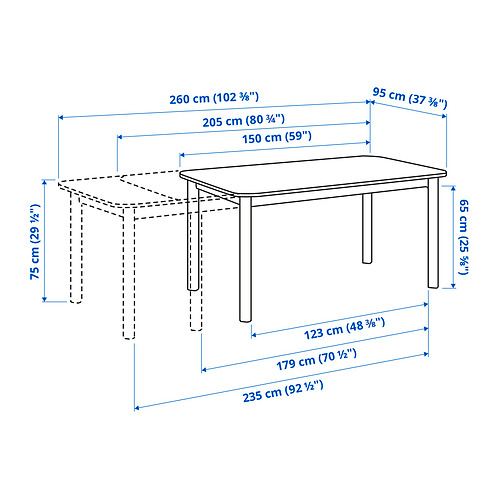 STRANDTORP, mesa extensible. 10 de 10 abrir diálogo
