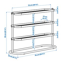Measurement Illustration - ÄLGANÄS shoe rack