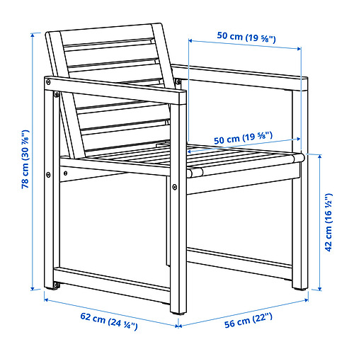 NÄMMARÖ, silla con reposabrazos de exterior. 6 de 6 abrir diálogo
