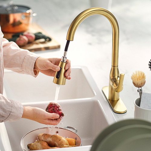 MACKSJÖN, pull down kitchen faucet with spray. 4 of 7 open dialog