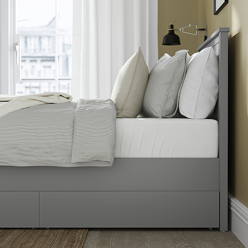 GULLABERG, bed frame with 2 storage boxes. 4 of 6 open dialog
