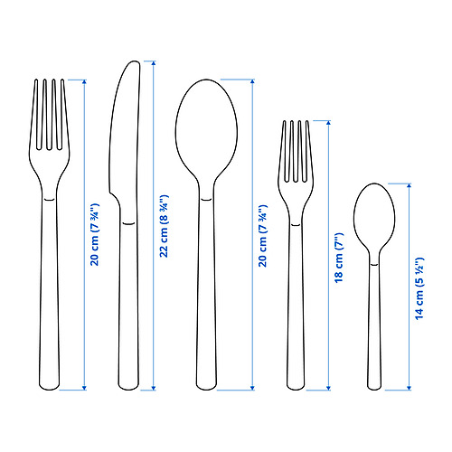 IKEA 365+, 20-piece flatware set. 8 of 8 open dialog
