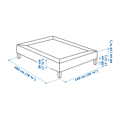 Illustration with measurements for the product: LYNGÖR.