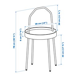 Measurement Illustration - BURVIK side table