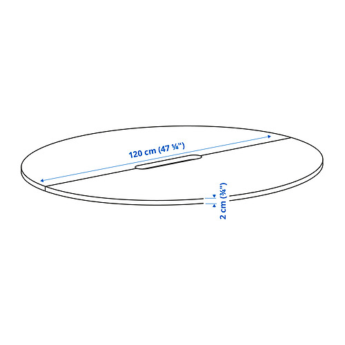 Measurement Illustration - MITTZON tabletop