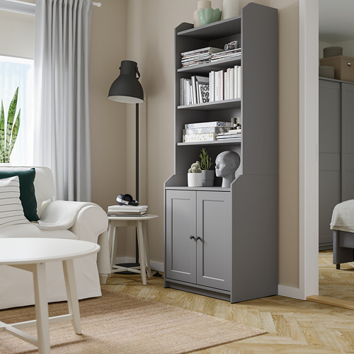 HAUGA, high cabinet with doors. 2 of 9 open dialog