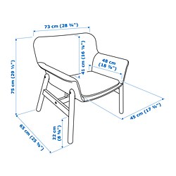 Measurement Illustration - VEDBO armchair