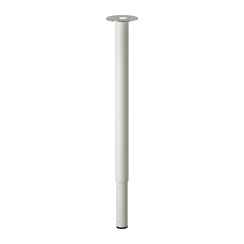 Pata de mesa de metal plateado LAGKAPTEN con ajustador.