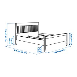 Measurement Illustration - IDANÄS Bed Queen